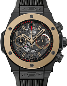 Hublot Big Bang Unico 411.CM.1138.RX Skeleton Arabic Fixed Yellow Gold Bezel &amp; Black Ceramic Case Rubber 45mm BRAND NEW