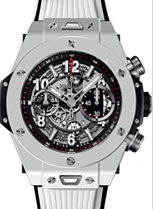 Hublot Big Bang Unico 411.HX.1170.RX Skeleton Arabic White Ceramic Case &amp; Rubber 45mm BRAND NEW