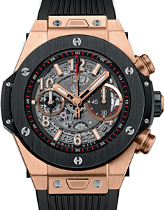 Hublot Big Bang Unico King Gold Ceramic Skeleton 45mm Dial Bezel Rubber Strap 411.OM.1180.RX - BRAND NEW