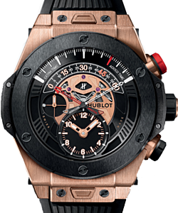 Hublot Big Bang Unico Bi-Retrograde Chronograph 413.OM.1128.RX Black Dial Black Ceramic Bezel &amp; Rose Gold Case Rubber 45mm BRAND NEW