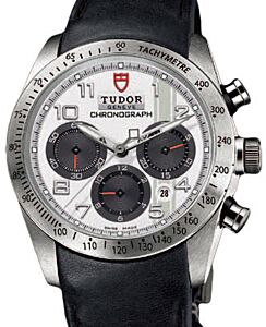 Tudor Fastrider Chronograph 42000 White Arabic Stainless Steel &amp; Leather 42mm BRAND NEW