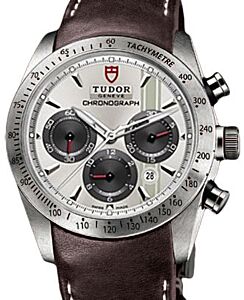 Tudor Fastrider Chronograph 42000 Silver Index Stainless Steel &amp; Leather 42mm BRAND NEW