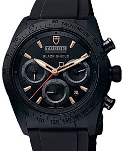 Tudor Fastrider Blackshield 42000CN Black Index Black Ceramic &amp; Rubber Chronograph 42mm BRAND NEW