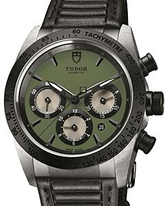 Tudor Fastrider Chronograph 42010N-Green Green Index Stainless Steel & Leather 42mm - BRAND NEW