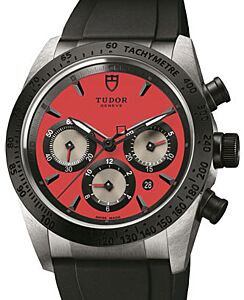 Tudor Fastrider Chronograph 42010N-Red Red Index Stainless Steel &amp; Rubber 42mm BRAND NEW