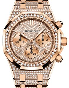 Audemars Piguet Royal Oak Chronograph "50th Anniversary" 41mm Rose Gold/Diamond Paved Dial and Bracelet 26242OR.ZZ.1322OR.01 - BRAND NEW