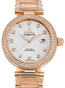 Omega De Ville Ladymatic Red Gold 34mm Silver Dial 425.65.34.20.55.001 - BRAND NEW