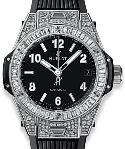 Hublot Big Bang One Click Steel Jewellery 465.SX.1170.RX.0904 Black Arabic / Index Diamond Bezel Stainless Steel Rubber 39mm - BRAND NEW