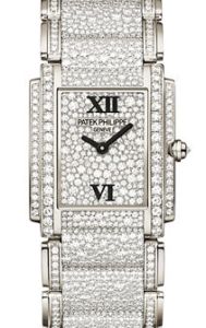 Patek Philippe Twenty~4 Ladies White Gold Diamond Pave Dial 4910/52G-001 - BRAND NEW