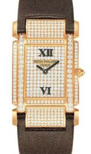 Patek Philippe Twenty~4 Ladies Rose Gold Diamond Pave Dial 4910R-001 -  BRAND NEW