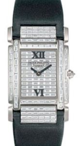 Patek Philippe 4911G-001 Twenty~4 Ladies Medium 31 x 30mm Baguette Diamond Roman White Gold Diamond Set Quartz BRAND NEW