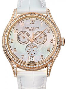 Patek Philippe Complications Annual Calendar Moon Phases White MOP Dial 38mm Diamond Bezel 4948R-001 - BRAND NEW