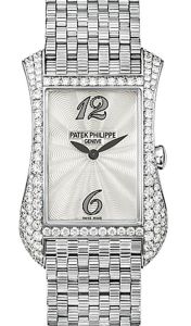 Patek Philippe Gondolo Serata Quartz White Gold Diamond Bezel Mother of Pearl Dial 4972/1G-001