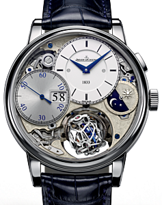 Jaeger-LeCoultre Calibre 176 Master Grande Tradition Gyrotourbillon 3 Jubilee 5036420 Silver?Opaline Platinum Leather 43.5mm Manual-Winding - BRAND NEW