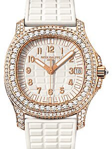 Patek Philippe Aquanaut Ladies Rose Gold White Dial 5069R-001 
