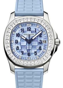 Patek Philippe Aquanaut Ladies White Gold Diamonds Set Blue Mother of Pearl Dial 5072G-001 - BRAND NEW