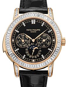 Patek Philippe 5073R-001 Grand Complications Day-Date Annual Calendar Moon Phase 42mm Black Index Rose Gold Diamond Set Automatic BRAND NEW