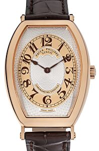Patek Philippe Gondolo Gold Guilloche Arabic Rose Gold Bezel Brown Leather Strap Manual 32 x 42mm 5098R-001 - BRAND NEW