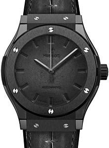 Hublot Classic Fusion 511.CM.0500.VR.BER16 Black Index Black Ceramic Case &amp; Leather 45mm BRAND NEW