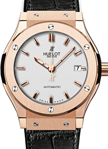 Hublot Classic Fusion 511.OX.2610.LR Silver Index Rose Gold &amp; Leather 45mm BRAND NEW
