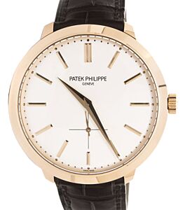 Patek Philippe 5123R-001 Calatrava 38mm White Roman Hobnail Rose Gold Leather BRAND NEW