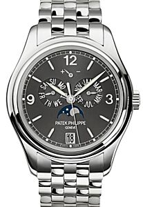 Patek Philippe Complications Annual Calendar Moon Phases Date White Gold Slate Grey Dial 5146/1G-010 