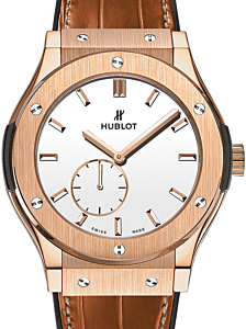 Hublot Classico Ultra-Thin 515.OX.2210.LR White Index Rose Gold &amp; Leather 45mm BRAND NEW
