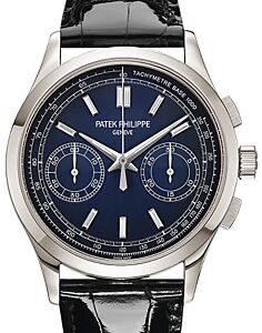 Patek Philippe Complications Manual Wind Chronograph Platinum Blue Diamond Baguette 5170P-001