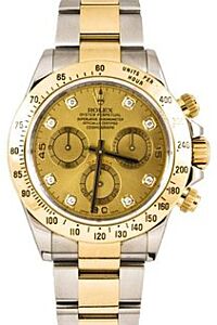 Rolex Daytona 116523-GLDD Champagne Diamond Yellow Gold Stainless Steel BRAND NEW