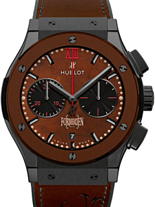 Hublot Classic Fusion Chronograph 521.CC.0589.VR.OPX14 Brown Index Fixed Ceramic Bezel &amp; Case Leather 45mm BRAND NEW