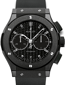 Hublot Classic Fusion Chronograph 521.CM.1770.RX Carbon Fiber Index Black Ceramic &amp; Rubber 45mm BRAND NEW