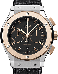 Hublot Classic Fusion Chronograph 521.NO.1180.LR Black Index Rose Gold &amp; Titanium Rubber 45mm BRAND NEW