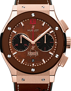 Hublot Classic Fusion Chronograph 521.OC.0589.VR.OPX14 Brown Index Fixed Ceramic Bezel &amp; Rose Gold Leather 45mm BRAND NEW
