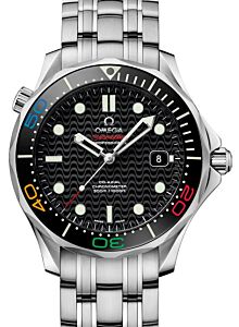 Omega Seamaster Diver 300M Co-Axial Chronometer 41mm "Rio 2016: Limited Edition Stainless Steel Black Dial Bracelet 522.30.41.20.01.001 - BRAND NEW