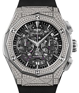 Hublot Classic Fusion Orlinski Aerofusion Chronograph Titanium Pave Diamonds 45mm 525.NX.0170.RX.1704.ORL18
