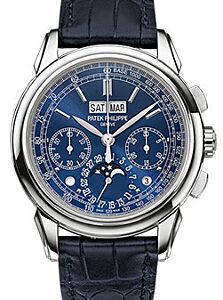 Patek Philippe Grand Complications Chronograph Perpetual Calendar White Gold Blue Dial 5270G-019