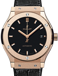 Hublot Classic Fusion 542.OX.1181.LR Black Index Rose Gold &amp; Leather 42mm BRAND NEW