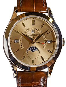 Patek Philippe 5496P-014 Grand Complications Perpetual Calendar Day-Date Moon Phase 39.5mm Honey Brown Index Platinum Leather Automatic BRAND NEW