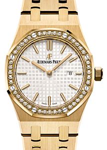 Audemars Piguet Royal Oak Quartz Ladies Yellow Gold 33mm Silver Dial Bracelet 67651BA.ZZ.1261BA.01