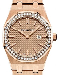 Audemars Piguet Royal Oak Quartz 33mm Rose Gold Diamond Dial 67651OR.ZZ.1261OR.03