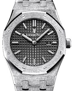 Audemars Piguet Royal Oak Frosted Quartz White Gold 33mm Black 67653BC.GG.1263BC.02 - BRAND NEW