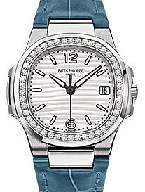 Patek Philippe Nautilus Ladies White Gold Silver Dial 7010G-011