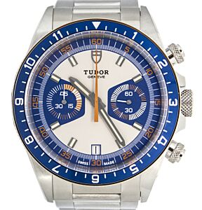 Tudor Heritage Chronograph 70330B-95740 Blue &amp; Silver Index Stainless Steel 42mm 