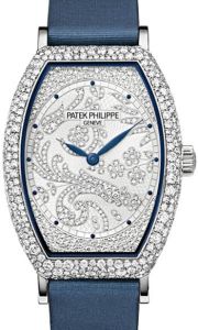 Patek Philippe Gondolo Ladies Guilloched White Gold Diamond Pave 7099G-001 - BRAND NEW
