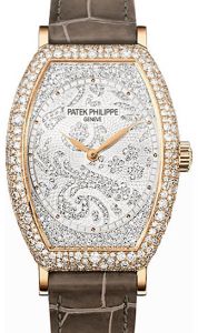 Patek Philippe Gondolo Ladies Guilloched Rose Gold Diamond Pave 7099R-001 - BRAND NEW