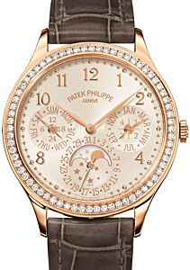 Patek Philippe Grand Complications Ladies First Perpetual Calendar Rose Gold Silver Dial Diamond Bezel 7140R-001 - BRAND NEW