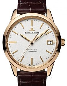 Jaeger-LeCoultre Calibre 770 Geophysic True Second 8012520 Silver?Index Rose Gold Leather 39.6mm Automatic - BRAND NEW