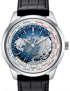 Jaeger-LeCoultre Calibre 772 Geophysic? Universal Time 8108420 Blue?Lacquered Stainless Steel Leather 41.6mm Automatic - BRAND NEW