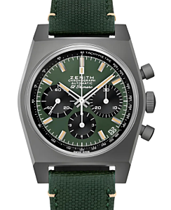 Zenith Chronomaster Revival Safari Titanium 37mm Green Dial 97.T384.400/57.C856 - BRAND NEW