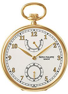 Patek Philippe 972/1J-010 Lepine Pocket Watch 44mm Ivory Arabic Yellow Gold Manual BRAND NEW